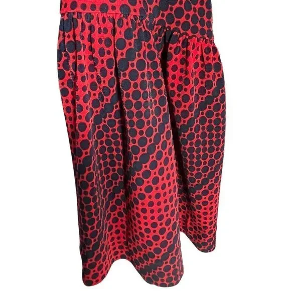 Michael Michael Kors red with navy blue polka dot peasant style blouse Size S - Picture 6 of 13